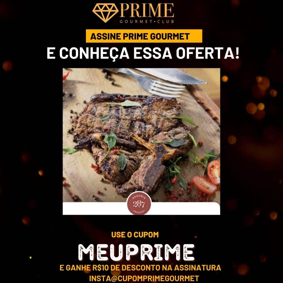 Prime Gourmet Blumenau, Use o Cupom MEUPRIME para ganhar R 10,00 de desconto na assinatura.