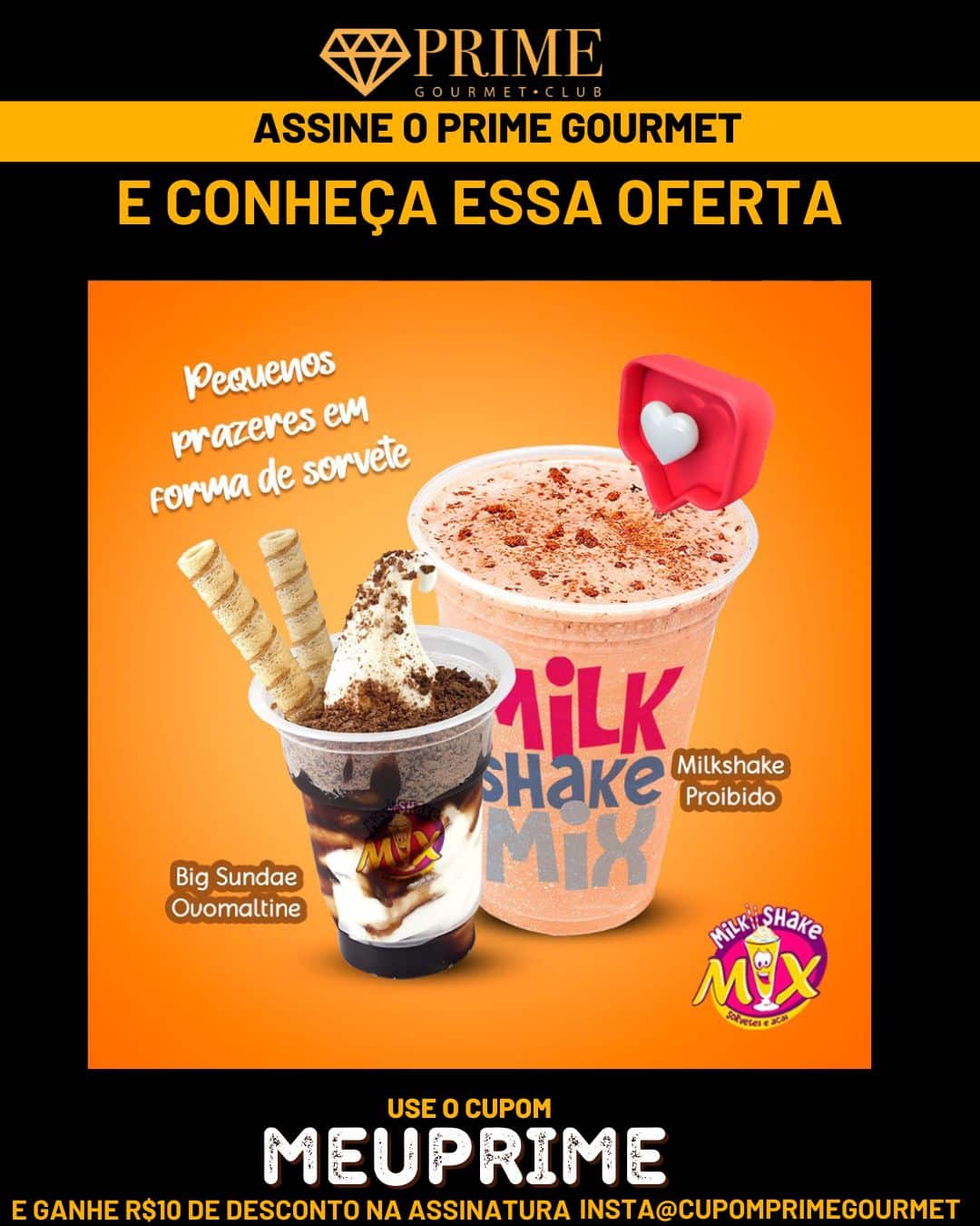 Prime Gourmet Maranhão e Região - Milk Shake Mix
