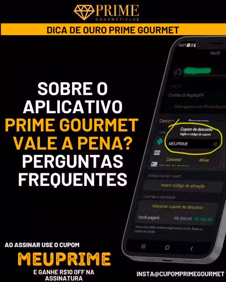 Tudo sobre o Aplicativo Prime Gourmet na regiao dos lagos,prime gourmet vale a pena na regiao dos lagos ,prime gourmet gramado,prime gourmet como funciona,prime gourmet cupom desconto na regiao dos lagos