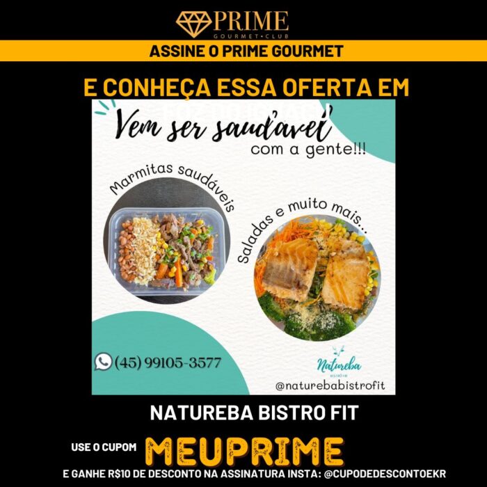 Marmitas saudáveis e ofertas Prime Gourmet Club.