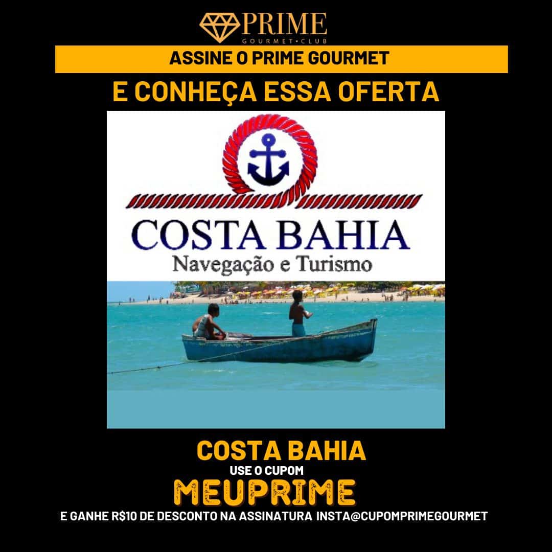 Cupom desconto Prime Gourmet Club Porto Seguro, Costa Bahia