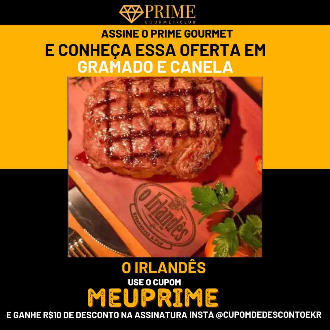 Promoção de carne no Prime Gourmet Club Gramado.