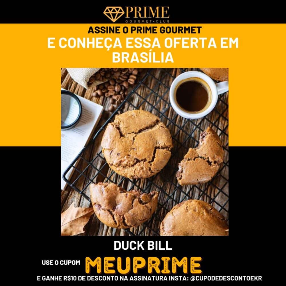Cookies e café com desconto Prime Gourmet Brasília.