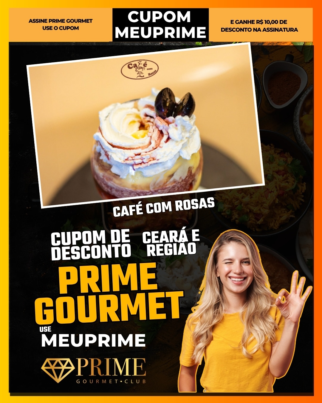 café com rosas