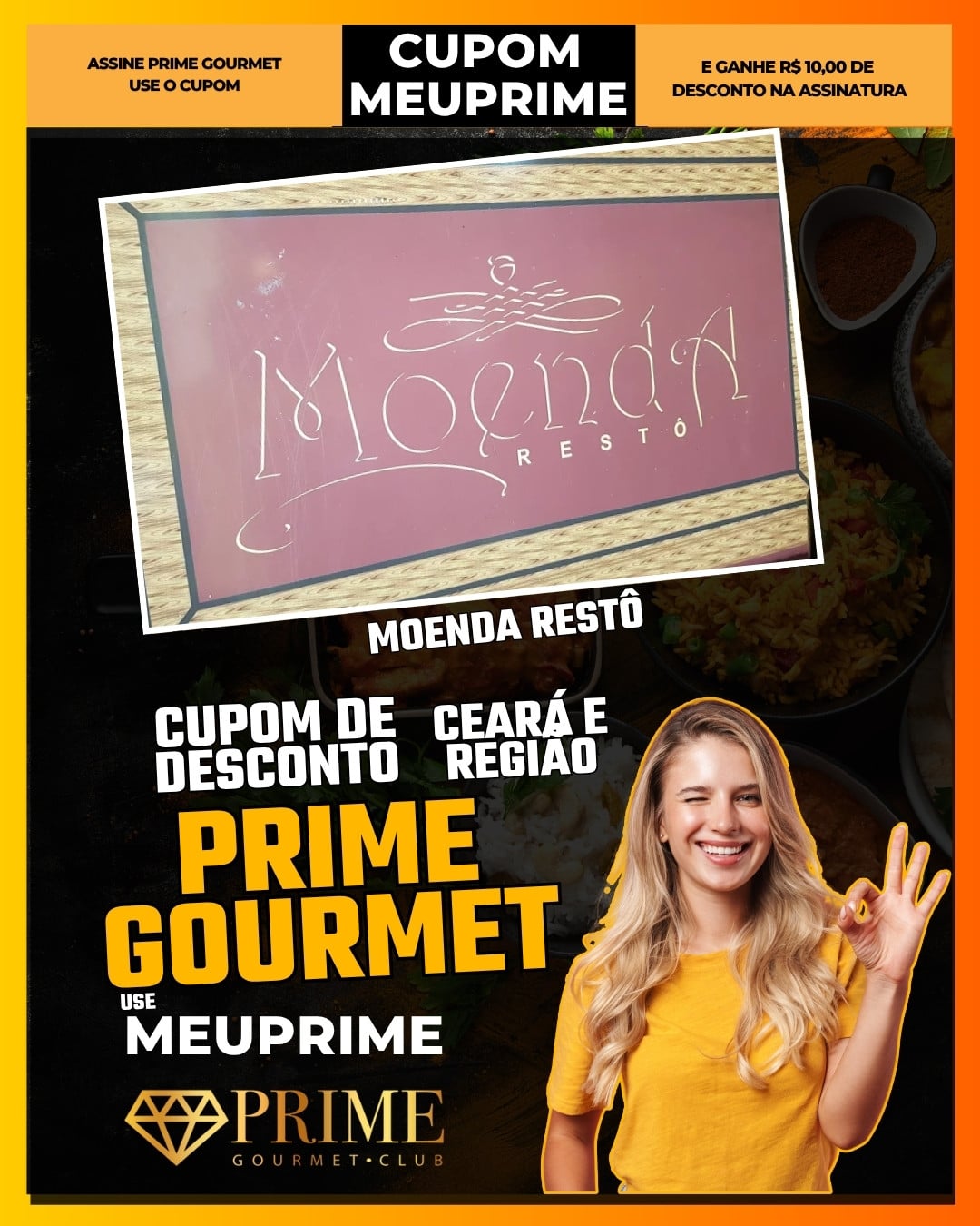 cupom de desconto prime gourmet ceará use meuprime moenda restÔ