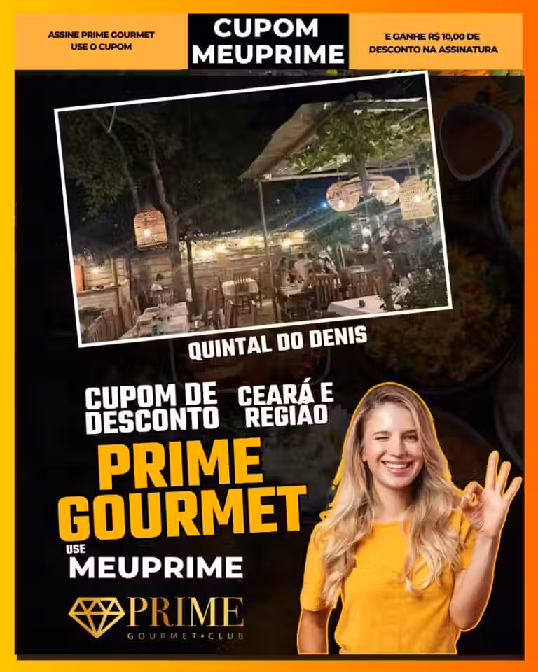 Quintal do Denis,Preá,Praia,Ceará,Restaurante,Prime Gourmet,Desconto,Cupom,MEUPRIME,Regional,Frutos do Mar,Onde Comer Preá,Prime Gourmet Ceará