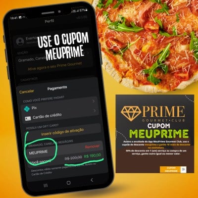 AO ASSINAR O PRIME GOURMET USE O CUPOM DE DESCONTO MEUPRIME PRA GANHAR DESCONTO