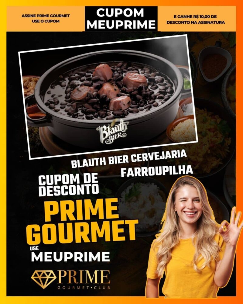 cupom desconto prime gourmet use meu prime blauth bier cervejaria