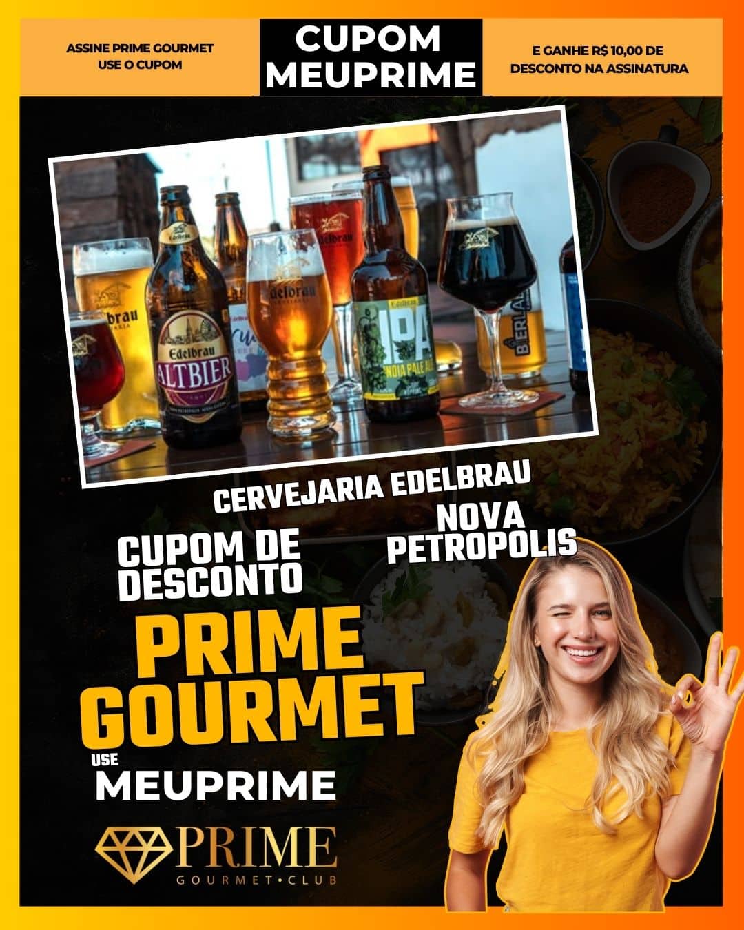 cupom desconto prime gourmet use meu prime cervejaria edelbrau