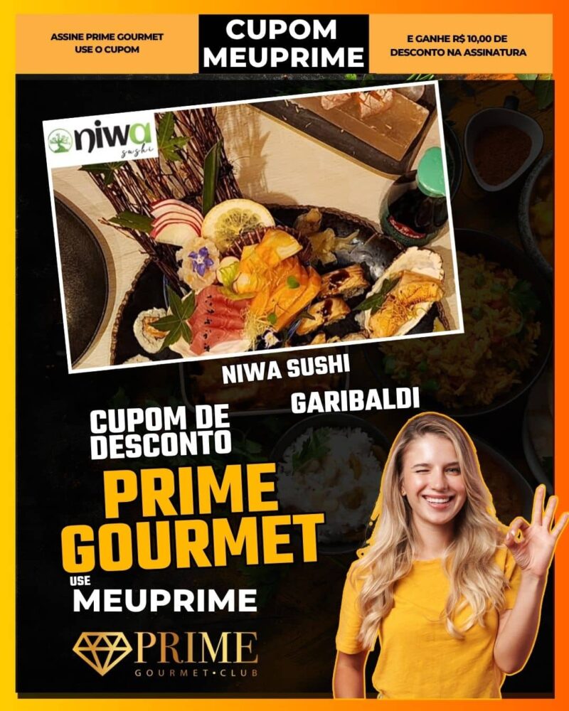 cupom desconto prime gourmet use meu prime niwa sushi