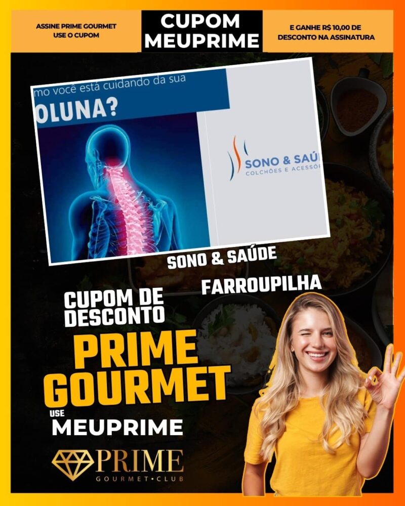 cupom desconto prime gourmet use meu prime sono & saúde