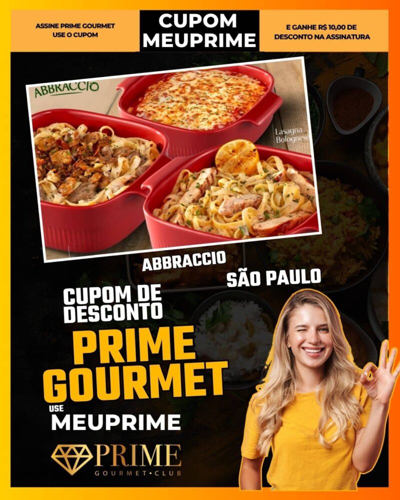 cupom desconto prime gourmet use meu prime abbraccio