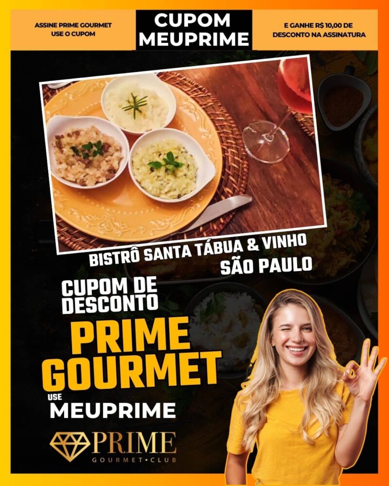 cupom desconto prime gourmet use meu prime abc bistrô santa tábua & vinho