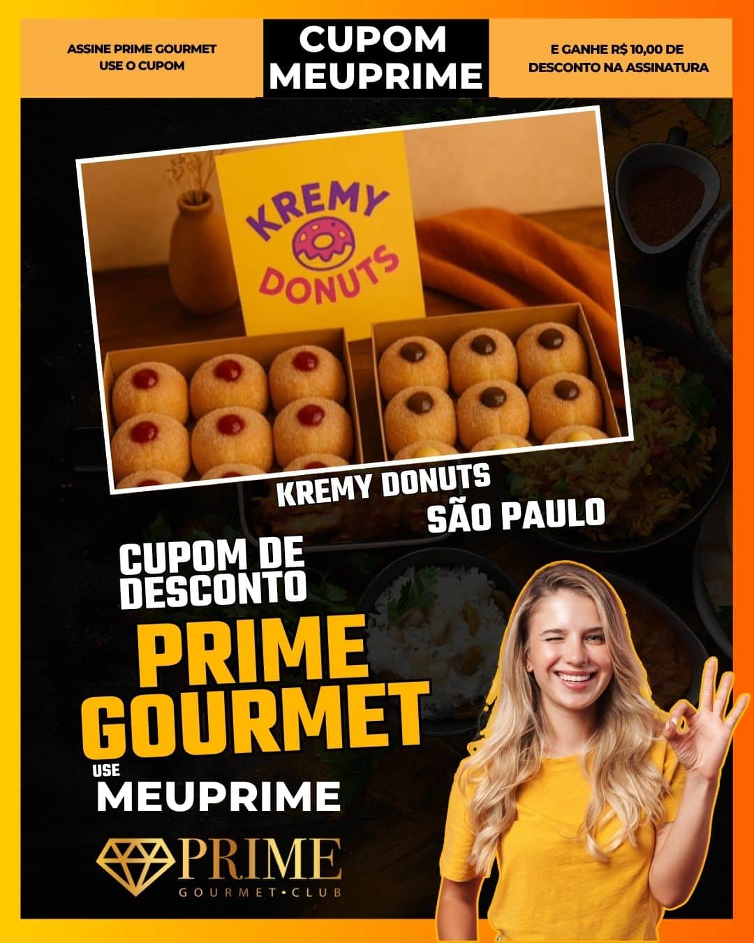 cupom desconto prime gourmet use meu prime abc kremy donuts