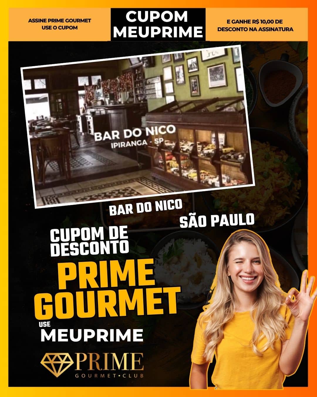 cupom desconto prime gourmet use meu prime bar do nico
