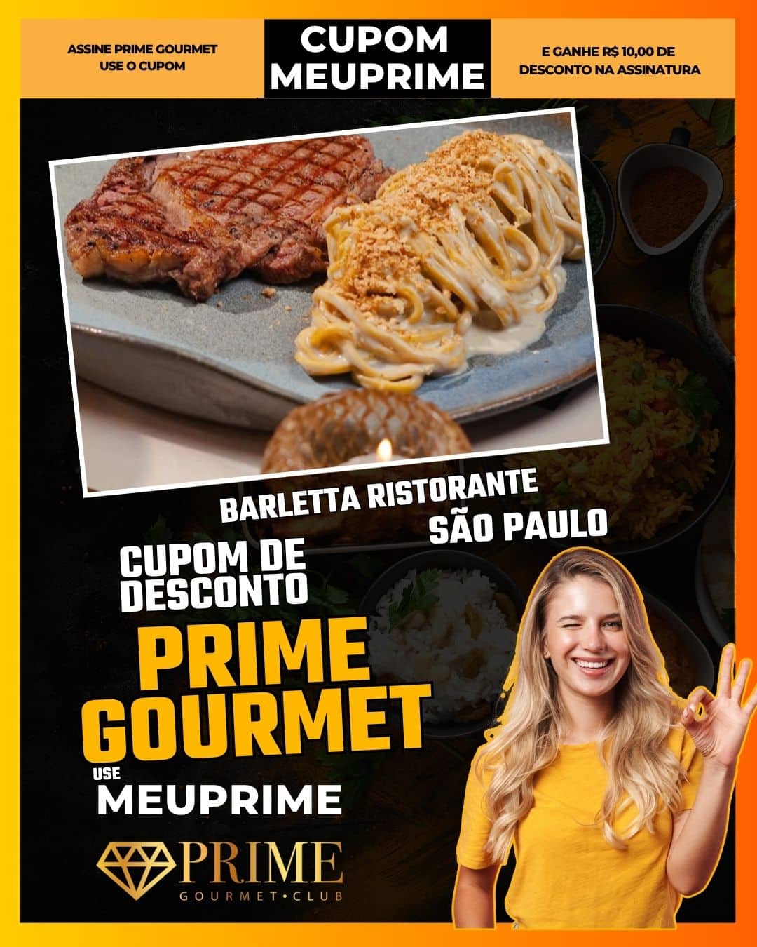 cupom desconto prime gourmet use meu prime barletta ristorante