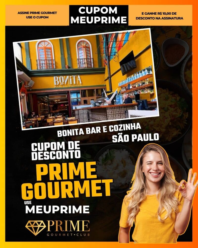 cupom desconto prime gourmet use meu prime bonita bar e cozinha