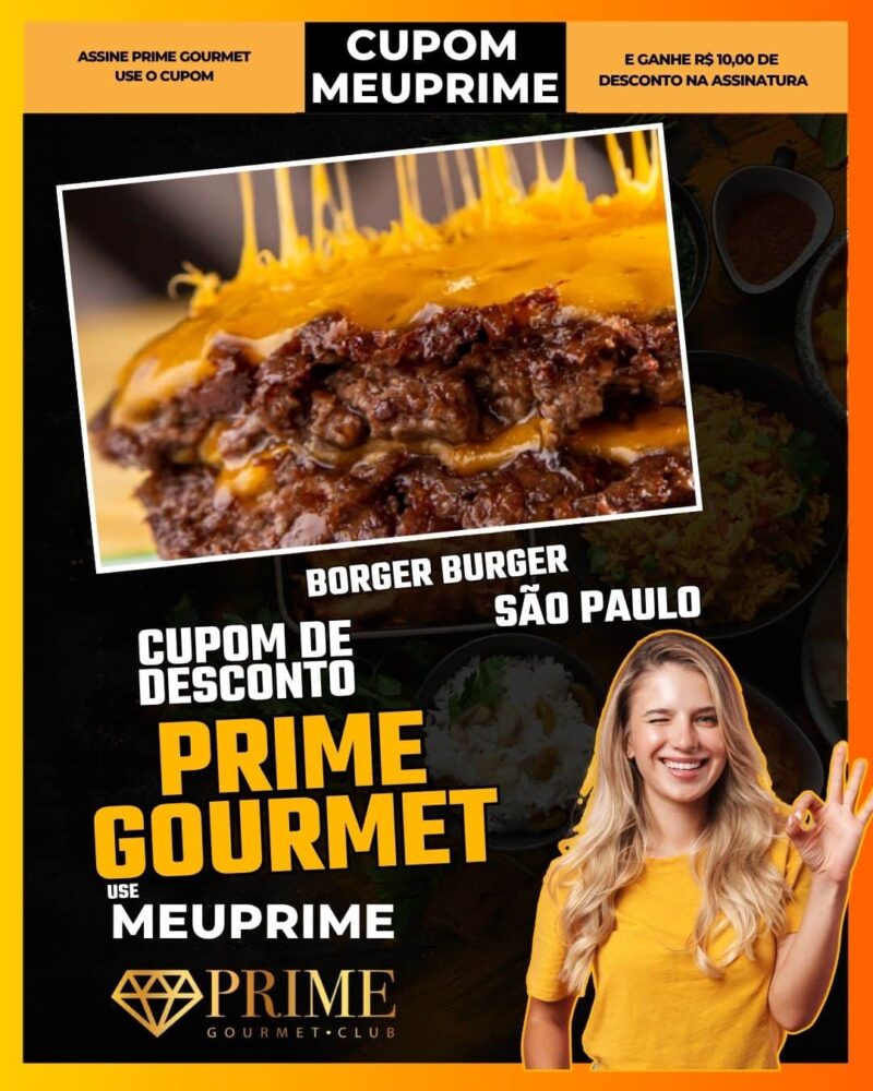 cupom desconto prime gourmet use meu prime borger burger