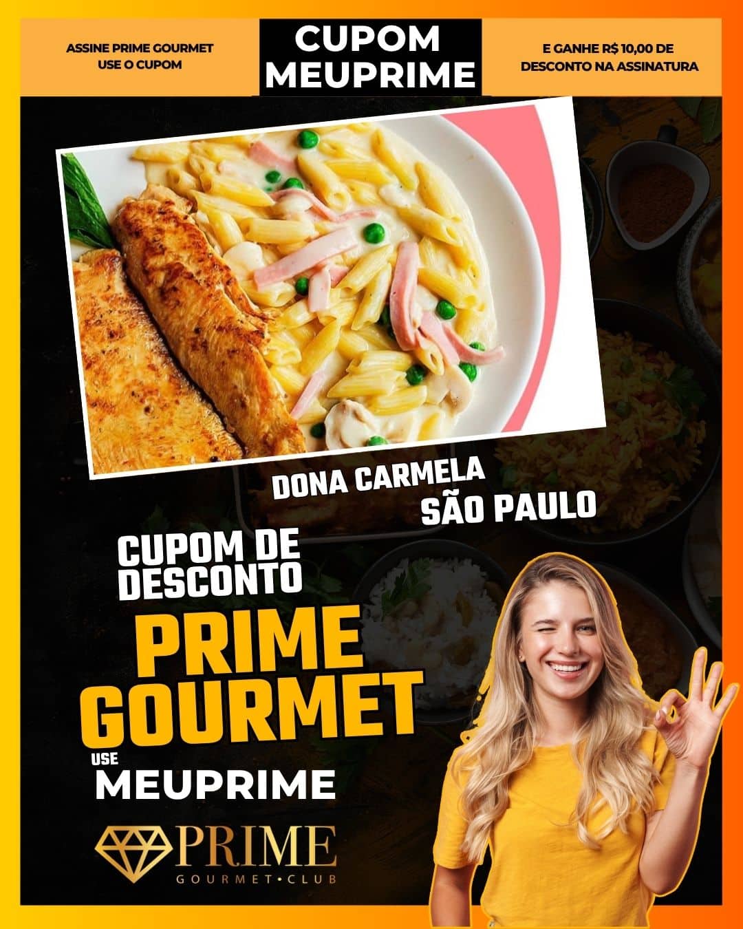 cupom desconto prime gourmet use meu prime dona carmela