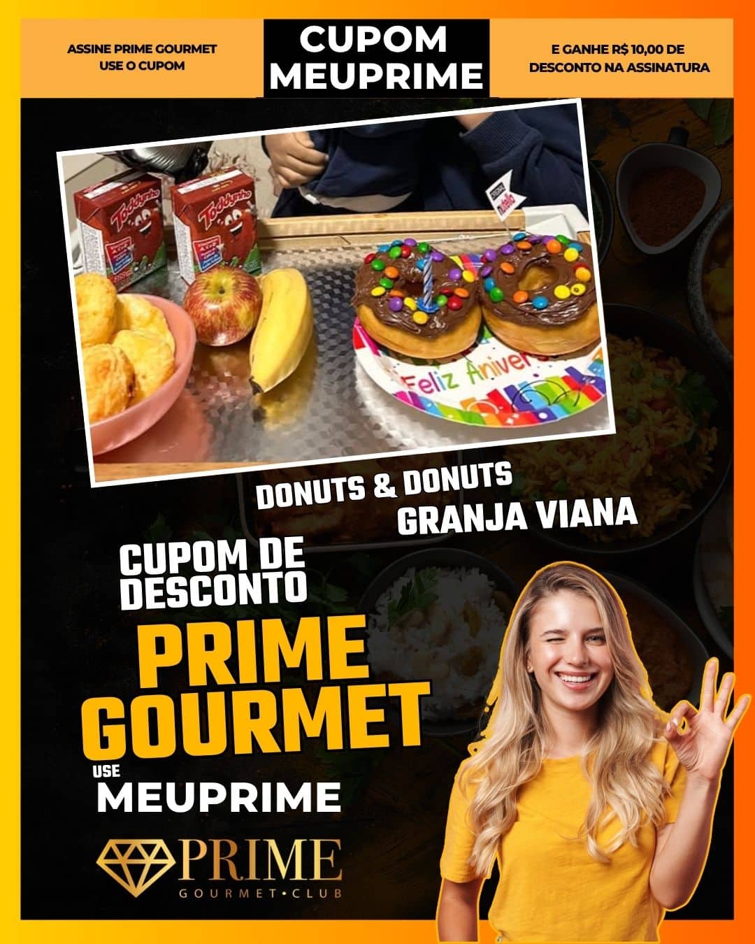 cupom desconto prime gourmet use meu prime donuts & donuts