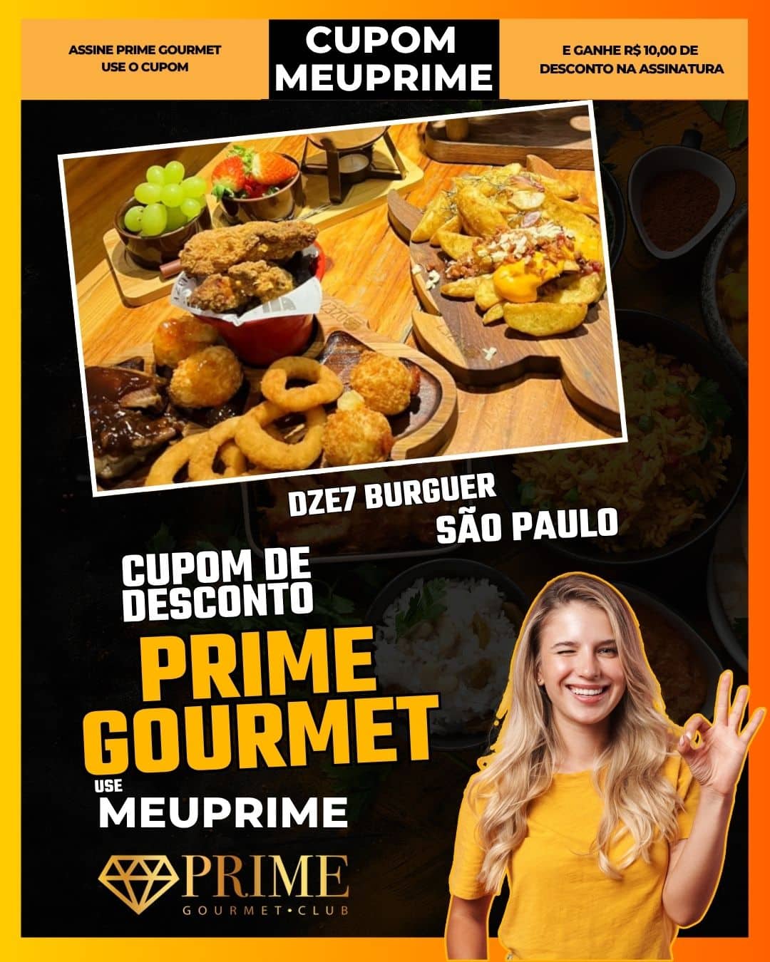 cupom desconto prime gourmet use meu prime dze7 burguer