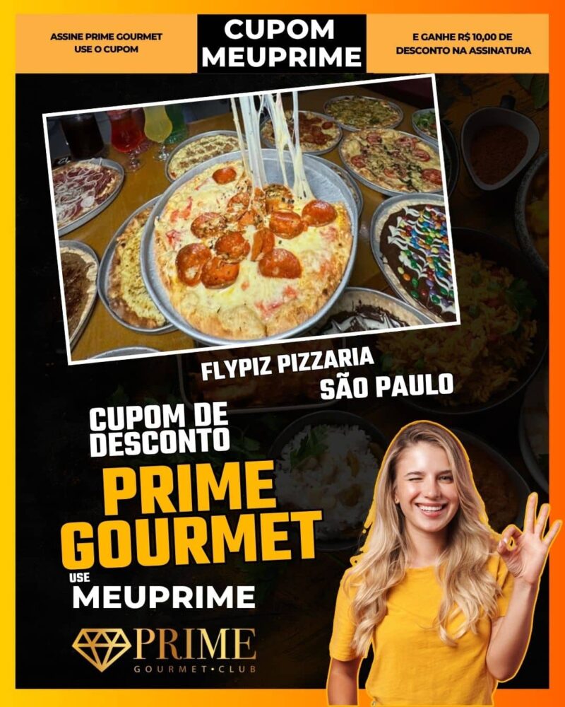 cupom desconto prime gourmet use meu prime flypiz pizzaria