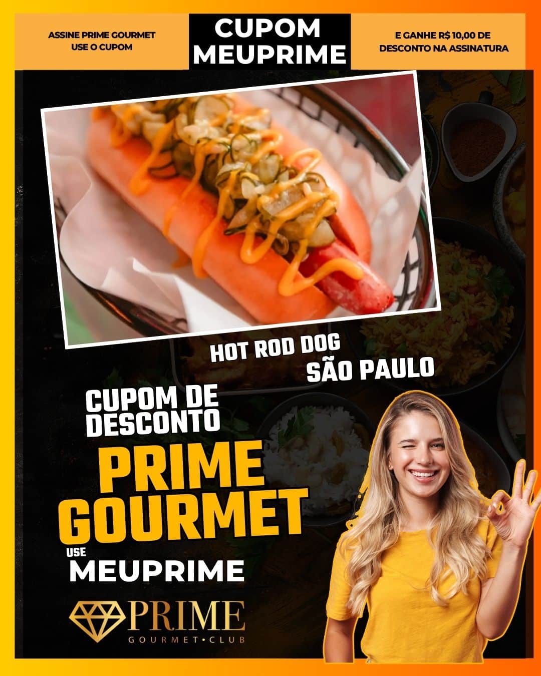 cupom desconto prime gourmet use meu prime hot rod dog
