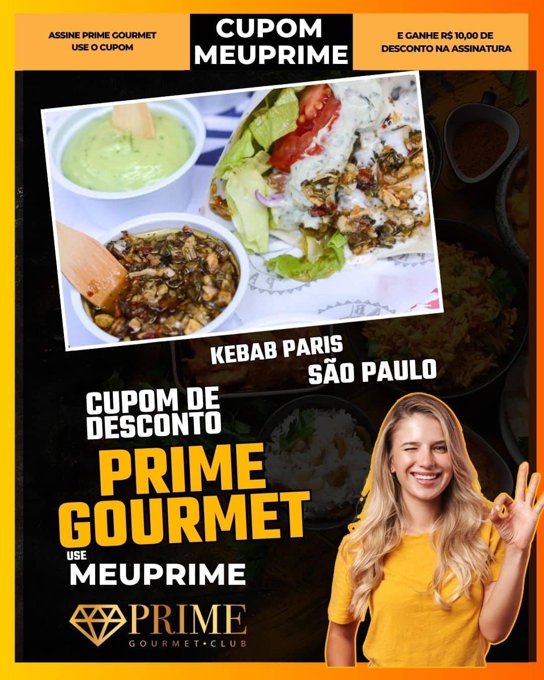 cupom desconto prime gourmet use meu prime kebab paris