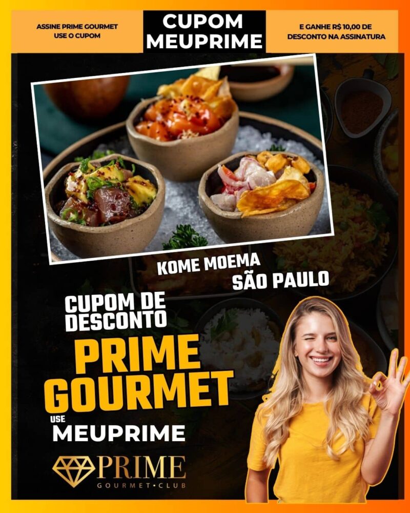 cupom desconto prime gourmet use meu prime kome moema