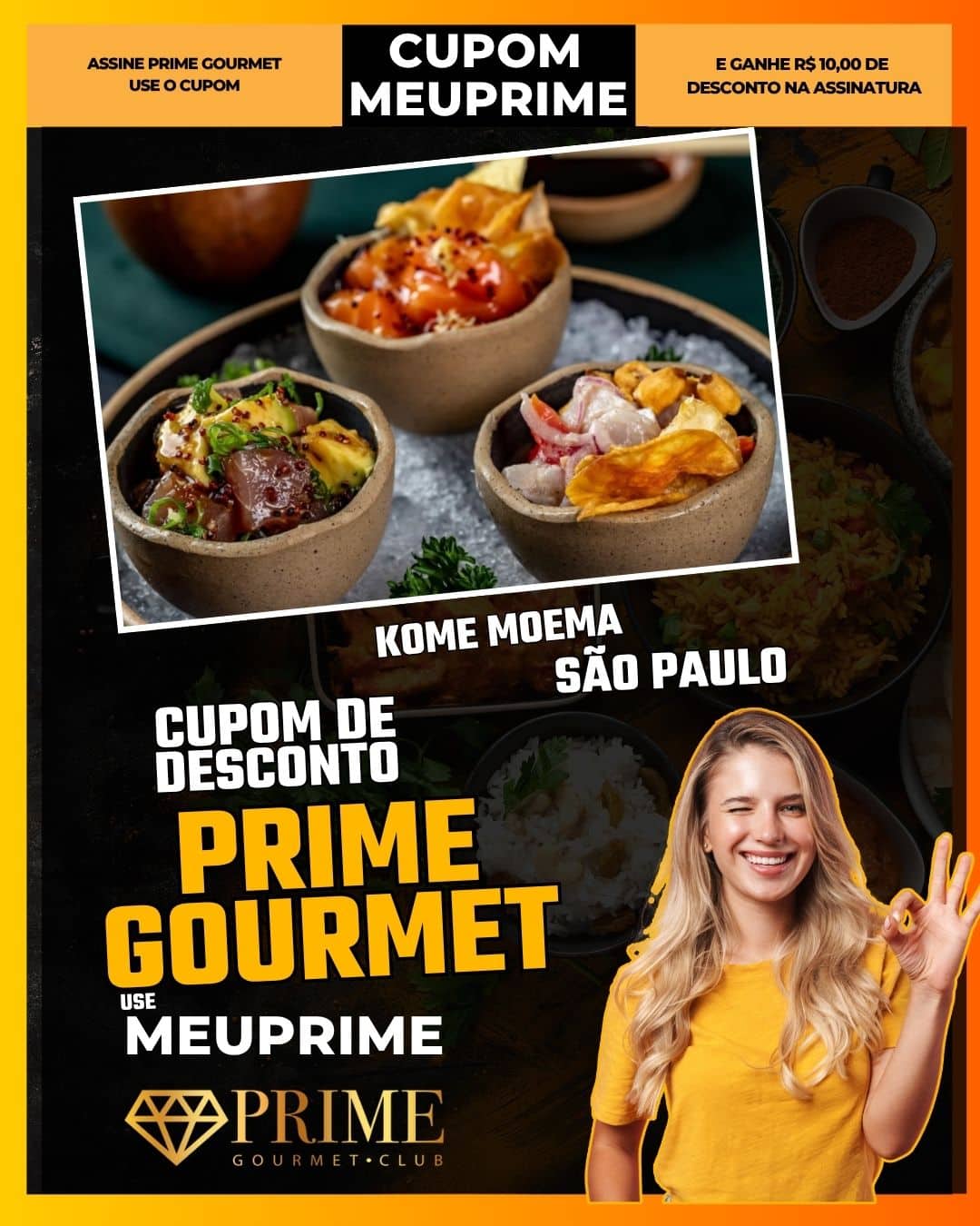 cupom desconto prime gourmet use meu prime kome moema