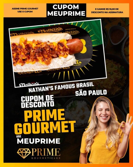 cupom desconto prime gourmet use meu prime nathan's famous brasil