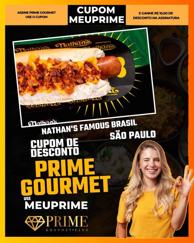 cupom desconto prime gourmet use meu prime nathan's famous brasil