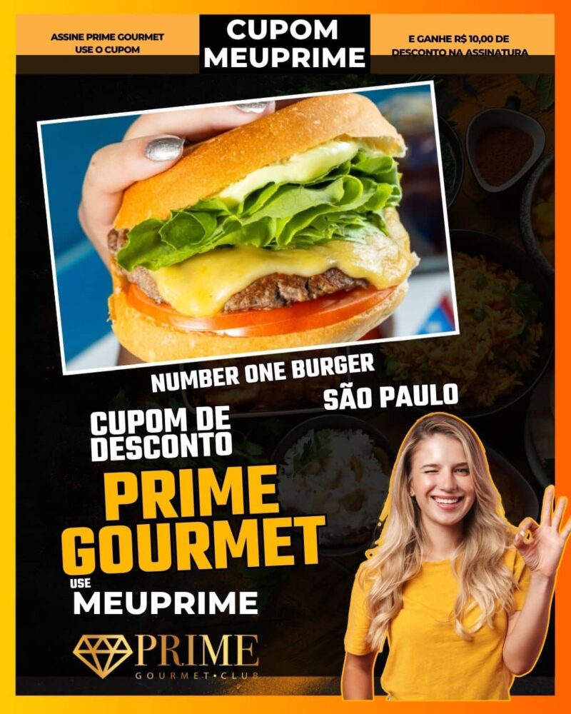 cupom desconto prime gourmet use meu prime number one burger