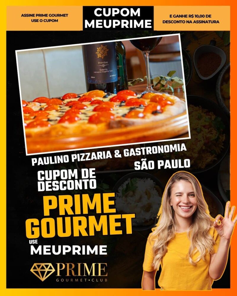 cupom desconto prime gourmet use meu prime paulino pizzaria & gastronomia