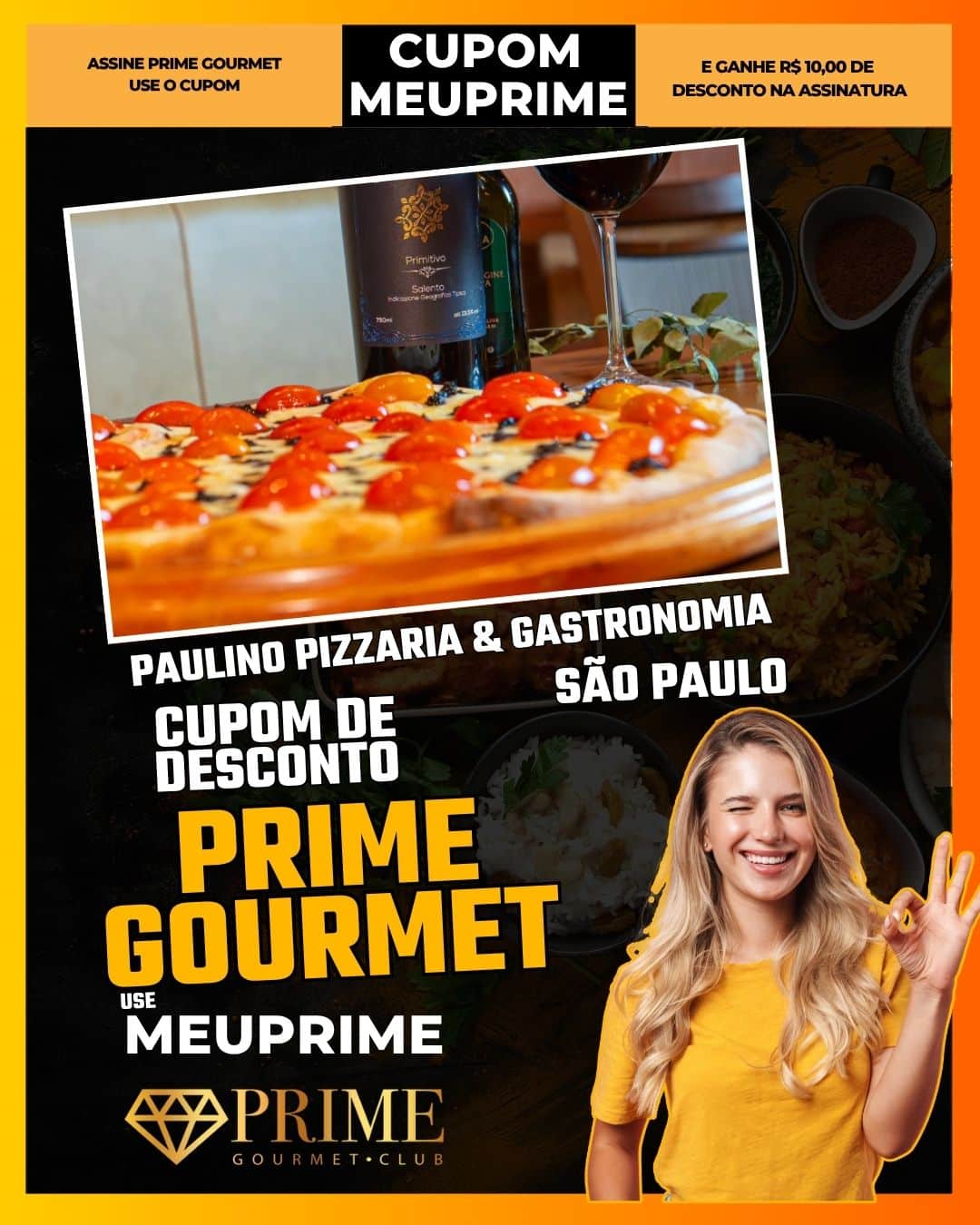 cupom desconto prime gourmet use meu prime paulino pizzaria & gastronomia