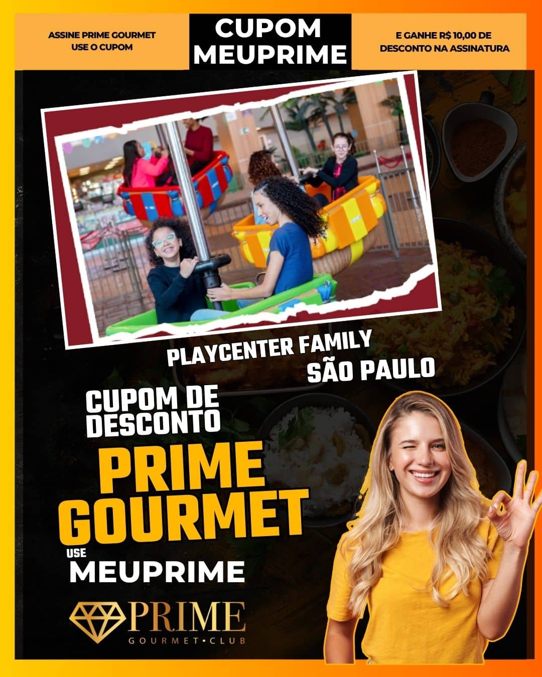 cupom desconto prime gourmet use meu prime playcenter family