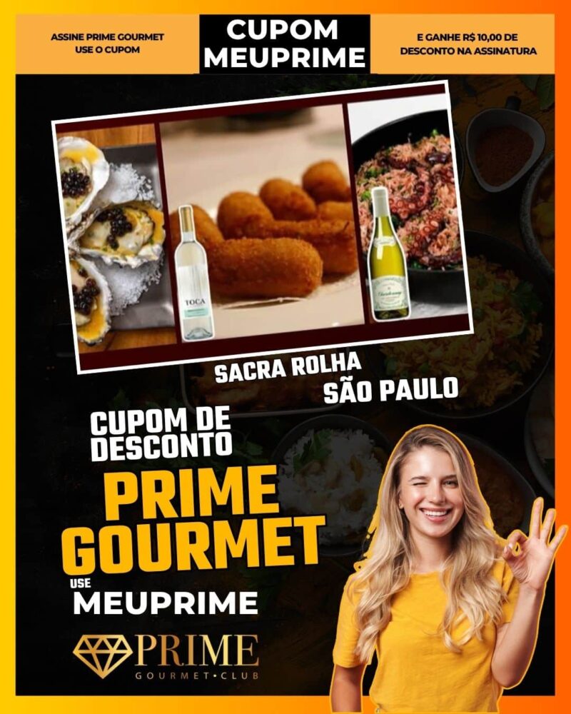 cupom desconto prime gourmet use meu prime sacra rolha