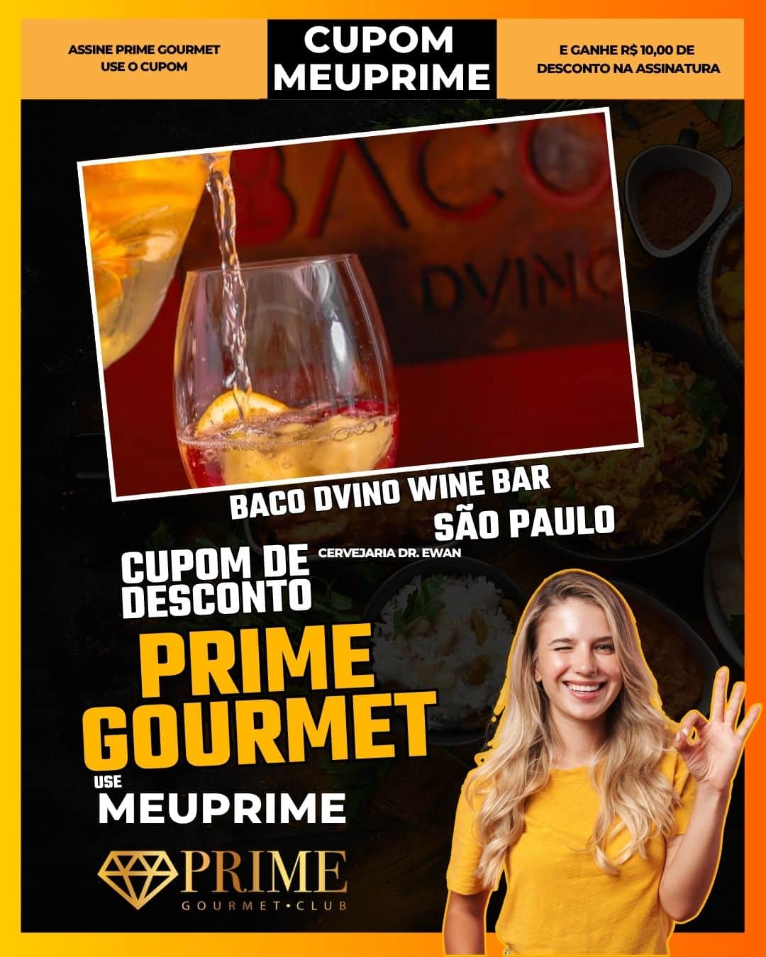 cupom desconto prime gourmet use meu prime sao paulo baco dvino wine bar