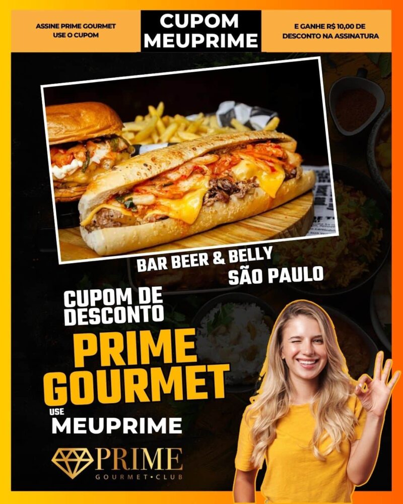 cupom desconto prime gourmet use meu prime sao paulo bar beer & belly