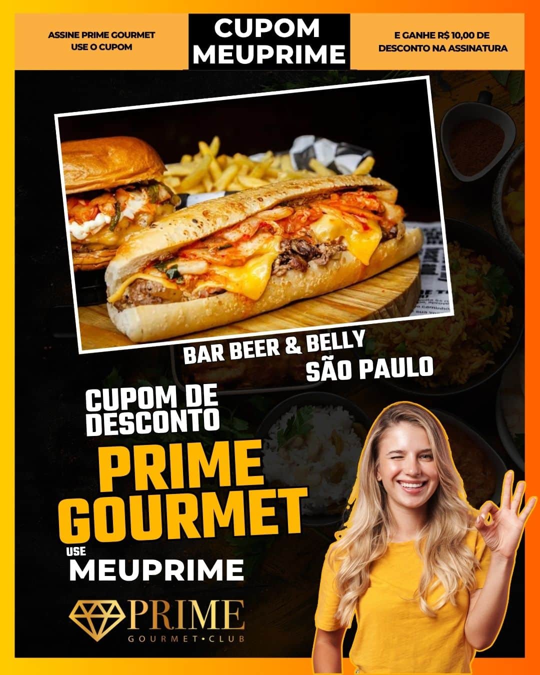 cupom desconto prime gourmet use meu prime sao paulo bar beer & belly
