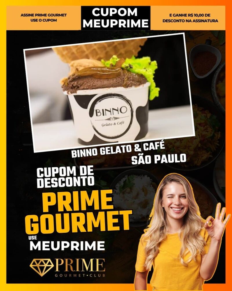 cupom desconto prime gourmet use meu prime sao paulo binno gelato & café