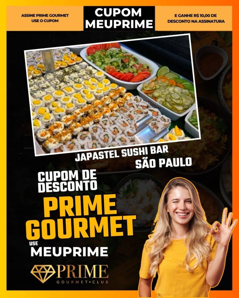 cupom desconto prime gourmet use meu prime sao paulo japastel sushi bar