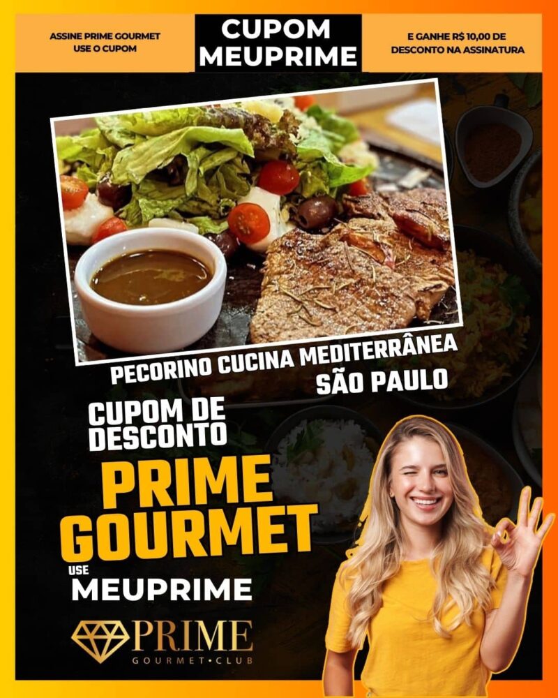 cupom desconto prime gourmet use meu prime sao paulo pecorino cucina mediterrânea