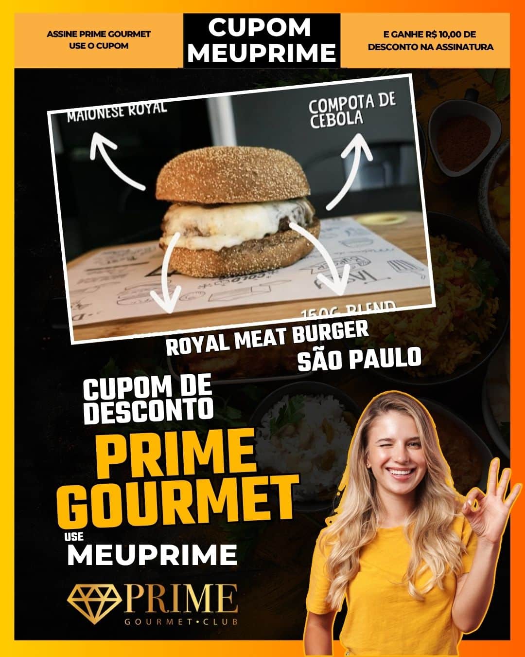 cupom desconto prime gourmet use meu prime sao paulo royal meat burger