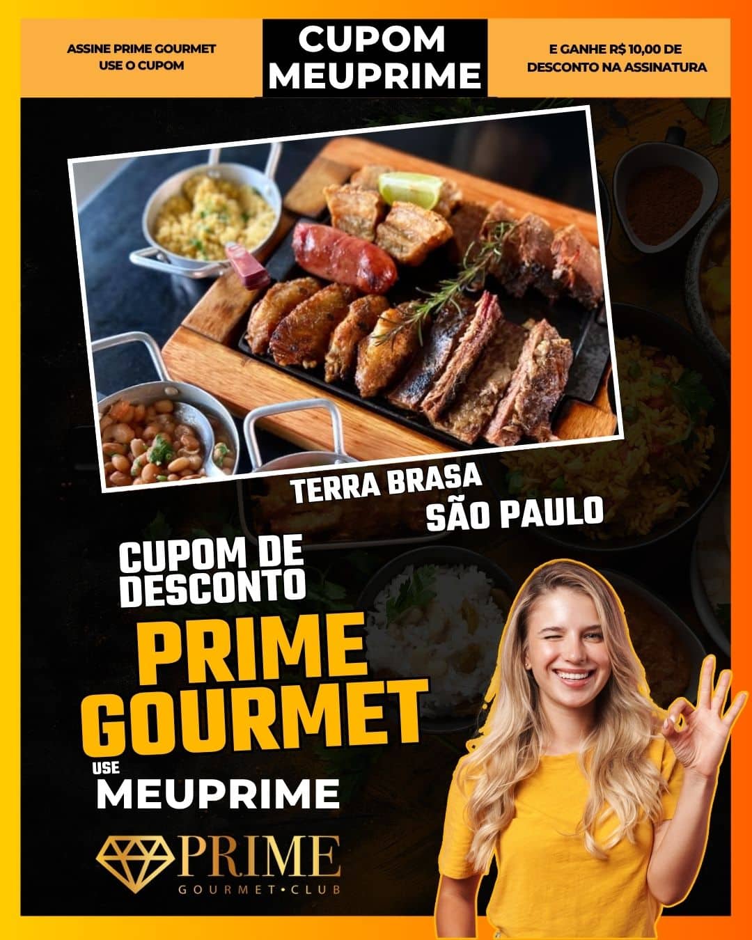 cupom desconto prime gourmet use meu prime terra brasa