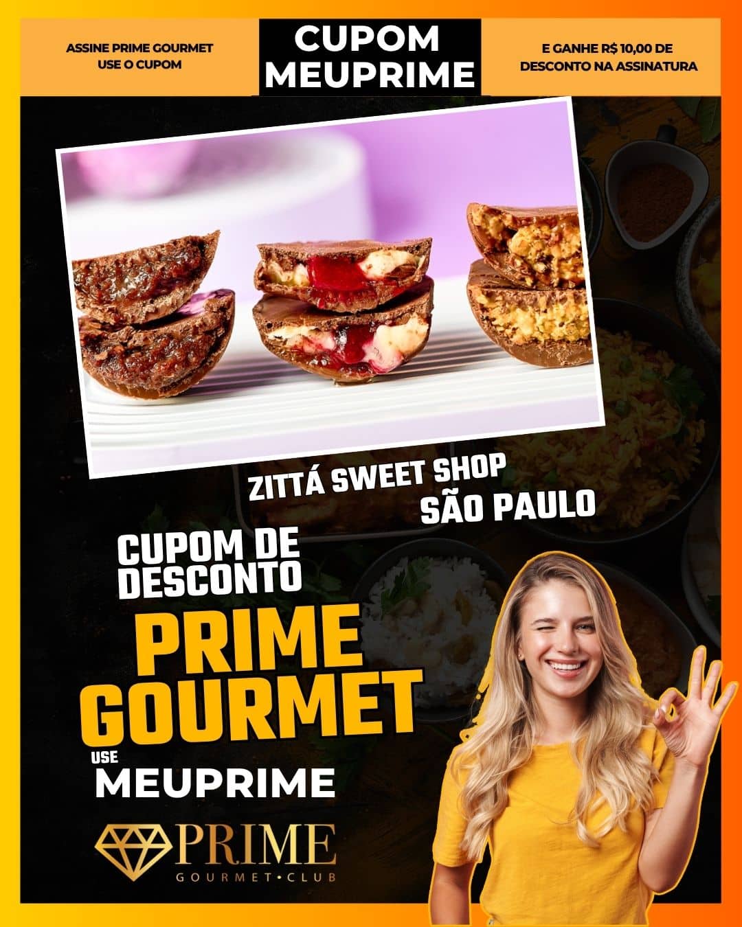 cupom desconto prime gourmet use meu prime zittá sweet shop