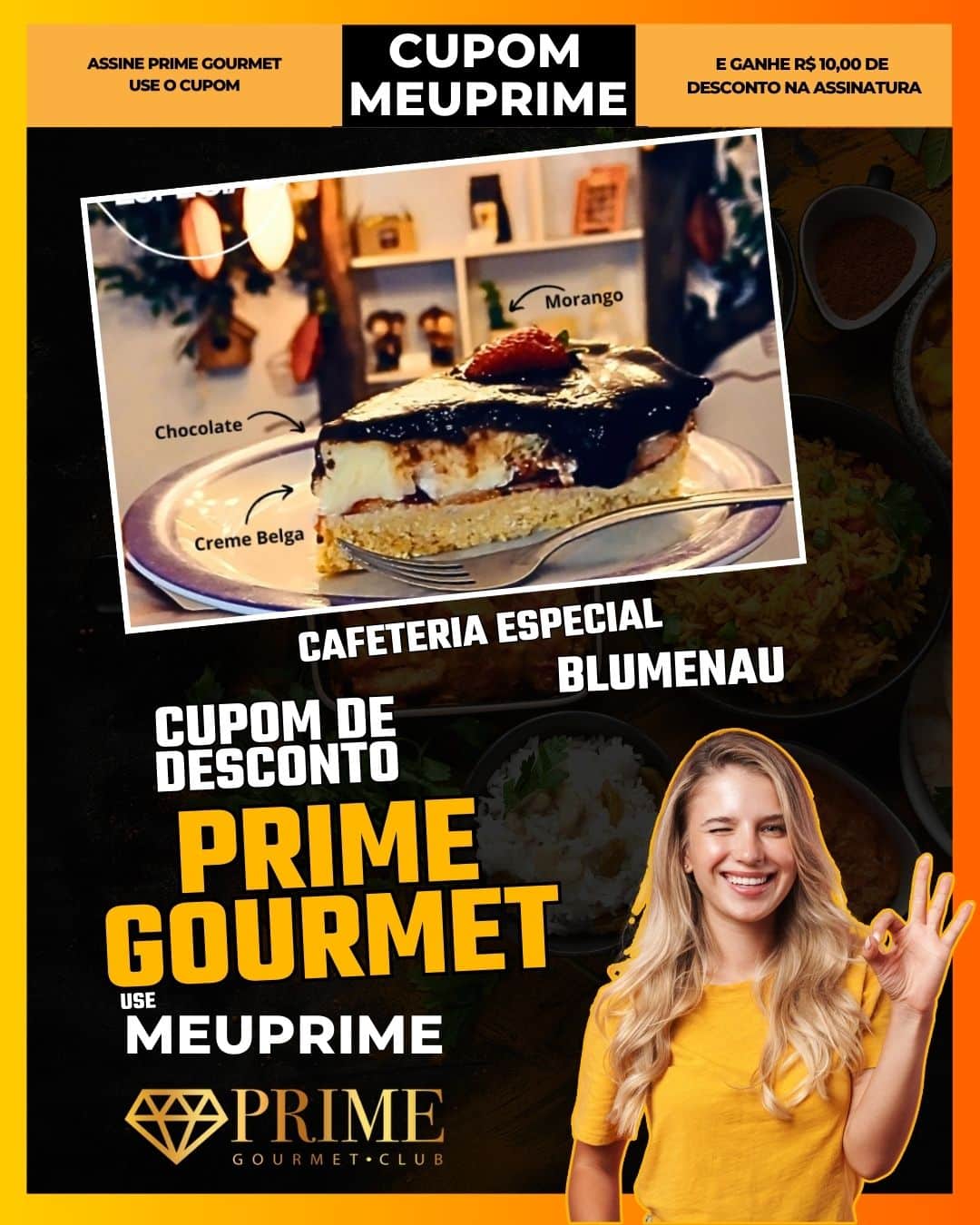 cupom desconto prime gourmet use meu prime blumenau cafeteria especial