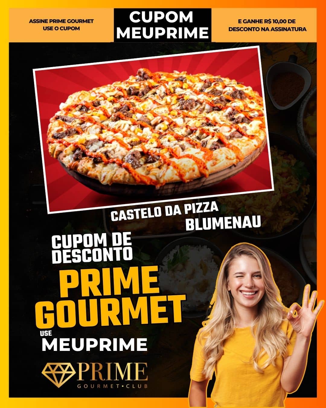 cupom desconto prime gourmet use meu prime blumenau castelo da pizza