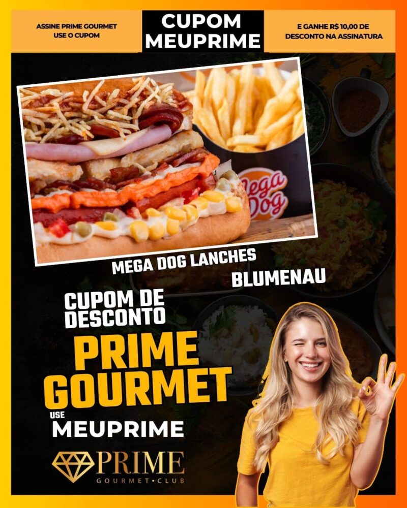 cupom desconto prime gourmet use meu prime blumenau mega dog lanches