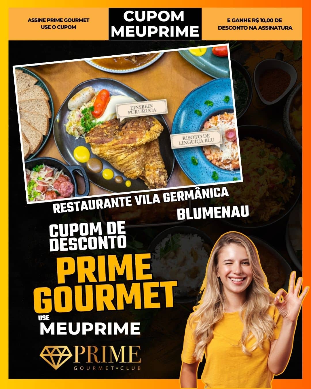 cupom desconto prime gourmet use meu prime blumenau restaurante vila germânica